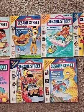 Vintage Sesame Street Magazine Mix Lot 7 Issues 88 And 91